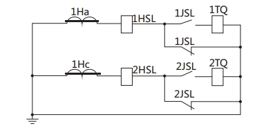 JSL-23繼電器構(gòu)成的去分流操作機(jī)構(gòu)的保護(hù)原理圖